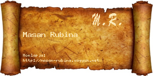 Masan Rubina névjegykártya